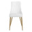 Godiva/Antoine 7pc Dining Set in Ivory with White Chair