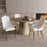 Godiva/Antoine 7pc Dining Set in Ivory with White Chair