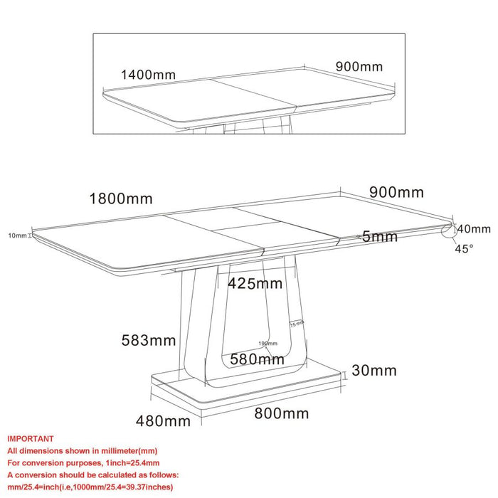 Corvus/Devo 7pc Dining Set in Warm Grey Table with White Chair