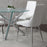 Solara/Devo 5pc Dining Set in Chrome with White Chair