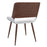 Drake/Hudson 7pc Dining Set in Walnut with White Chair