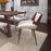 Drake/Hudson 7pc Dining Set in Walnut with White Chair