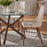 Rocca/Cora 5pc Dining Set in Walnut with Beige Chair