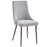 Rocca/Cora 5pc Dining Set in Walnut with Grey Chair