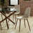 Rocca/Lyna 5pc Dining Set in Walnut with Beige Chair