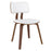 Rocca/Zuni 5pc Dining Set in Walnut with White Chair