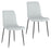 Emery/Brixx 7pc Dining Set in White with Light Grey Chair