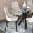 Stark/Venice 7pc Dining Set in Black with Beige Chair