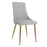 Stark/Antoine 7pc Dining Set in Aged Gold with Light Grey Chair