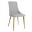 Zilo/Antoine Small 5pc Dining Set in Aged Gold with Light Grey Chair