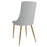 Zilo/Antoine Small 5pc Dining Set in Aged Gold with Light Grey Chair