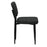 Zilo/Zeke 7pc Dining Set in Faux Marble and Black with Charcoal Chair