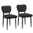 Zilo/Zeke 7pc Dining Set in Faux Marble and Black with Charcoal Chair