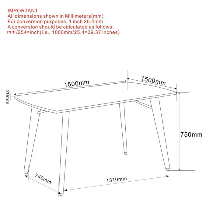 Leon/Kash 5pc Dining Set in Black Table with Saddle Chair