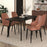 Leon/Kash 5pc Dining Set in Black Table with Saddle Chair