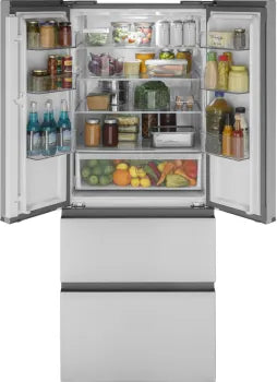 Haier QJS15HYRFS 14.5 Cu. Ft. 4 Door Refrigerator in Fingerprint Resistant Stainless