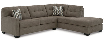 Mahoney Sectional with RHF Chaise - Chocolate