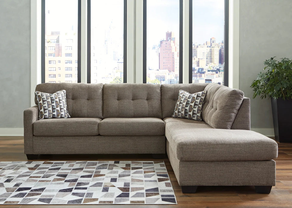 Mahoney Sectional with RHF Chaise - Chocolate