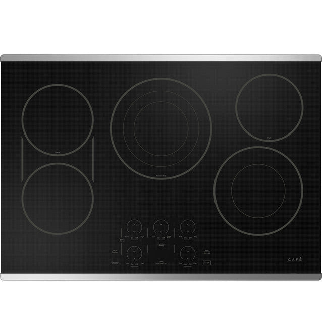 GE Cafe CEP90302TSS 30" Touch-Control Electric Cooktop in Stainless Steel