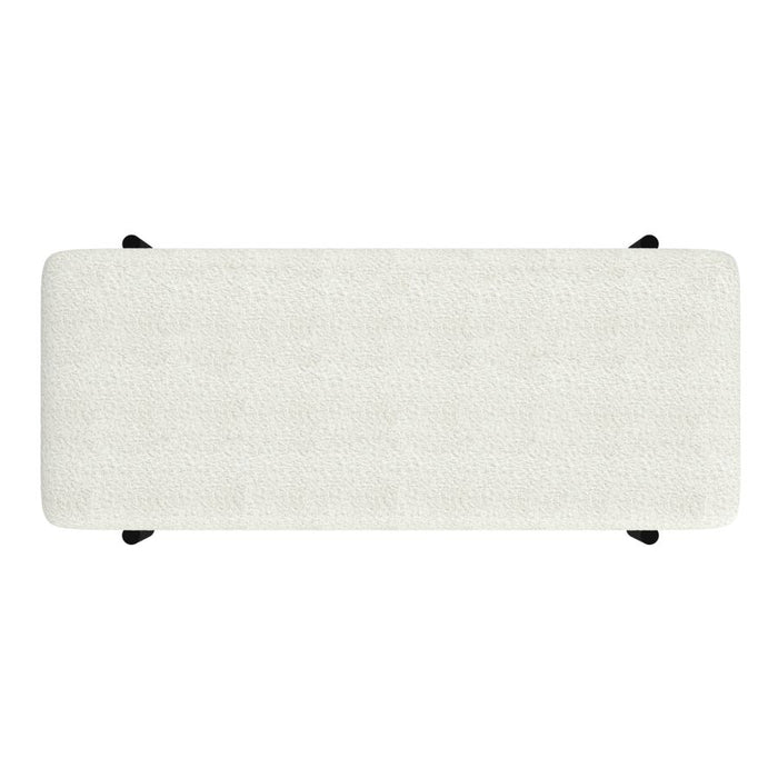 Odell Storage Bench in Ivory & Black