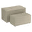 Levi 2pc Rectangular Storage Ottoman Bench Set in Beige Fabric