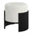 Kiraz Round Ottoman in Ivory & Black