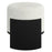 Kiraz Round Ottoman in Ivory & Black