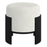 Kiraz Round Ottoman in Ivory & Black