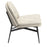 Caleb Accent Chair in Beige Fabric and Black