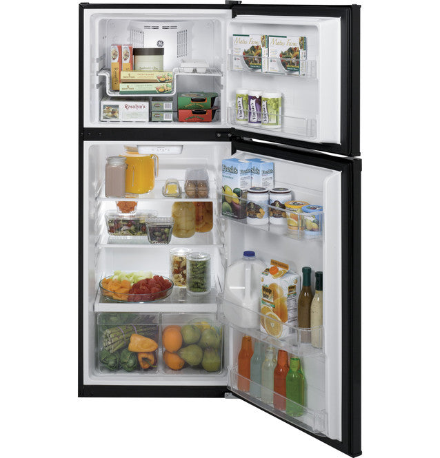 GE GPE12FGKBB ENERGY STAR® 11.6 cu. ft. Top-Freezer Refrigerator in Black