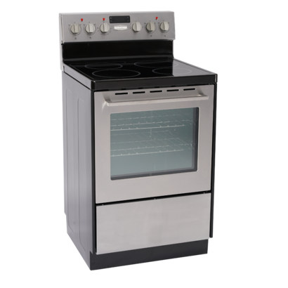 Marathon MER245SS-2 24" Stainless Steel Schott Ceran Smooth Top Electric Range