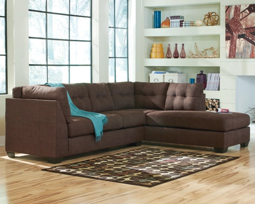 Maier 2-Piece Sectional with RHF Chaise - Walnut