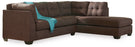 Maier 2-Piece Sectional with RHF Chaise - Walnut