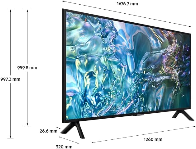 SAMSUNG 75-Inch QLED 4K Q60D Series Quantum HDR, Q-Symphony, Motion Xcelerator, Gaming Hub, Smart TV - [QN75Q60DAFXZC] - Open Box (10/10 Condition)