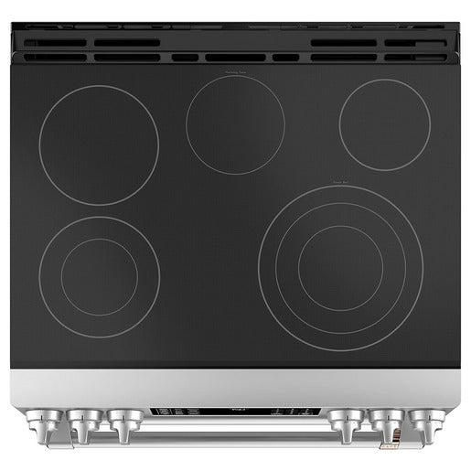 GE Cafe CCES750P2MS1 30" Slide-In Front Control Radiant and Convection Double Oven Range Stainless Steel