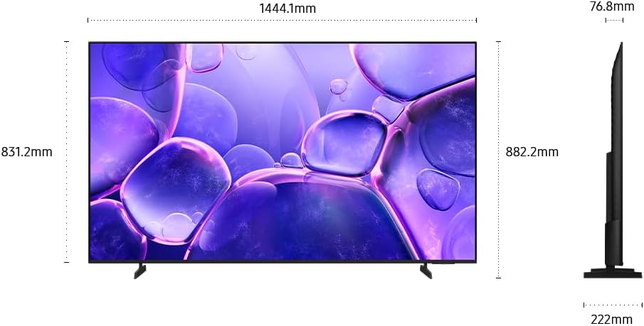 SAMSUNG 65-Inch U8000 Crystal UHD 4k Smart TV- UN65U8000FFXZC- Open Box