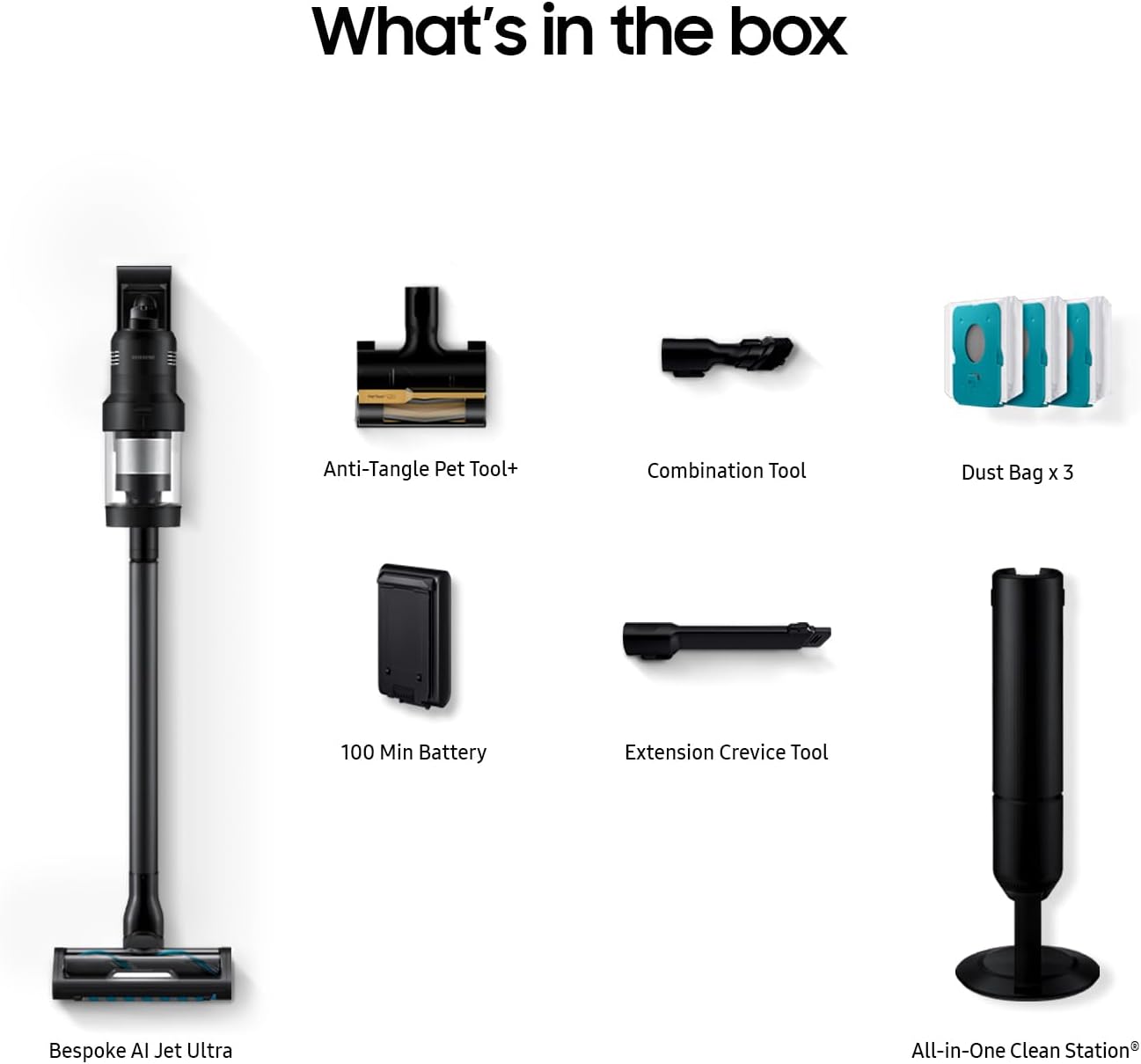 SAMSUNG Bespoke AI Jet Ultra Cordless Stick Vacuum - VS90F40DMK