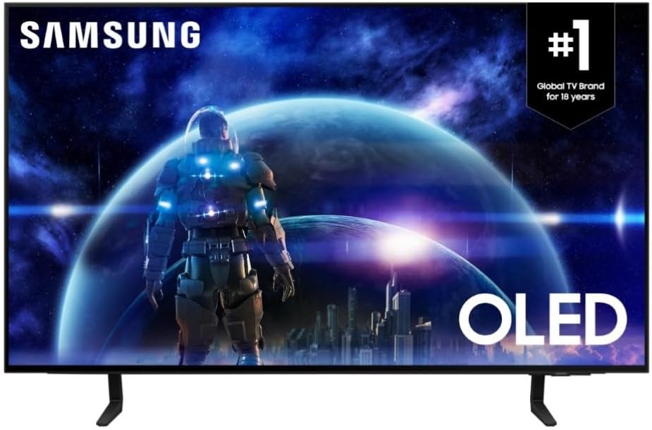 Samsung 42-Inch OLED S90D Smart Gaming TV, HDR, AI Powered, 4K, 144 Hz Refresh Rate, LaserSlim Design, Gaming Hub - [QN42S90DAEXZC] [Canada Version] (2024)