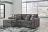 Gardiner Sofa Chaise in Pewter