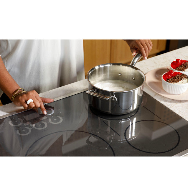 GE Cafe CEP90302TSS 30" Touch-Control Electric Cooktop in Stainless Steel