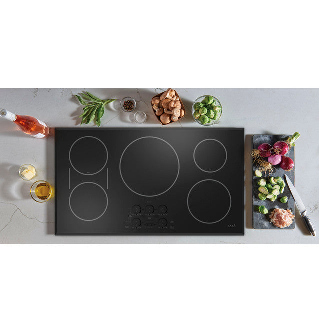 GE Cafe CHP90361TBB Series 36" Built-In Touch Control Induction Cooktop in Black