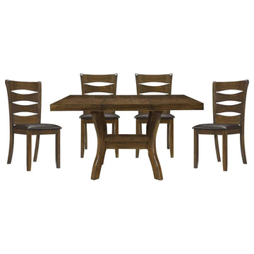 Darla 5 pc Brown Dining Set 5712 - Mazin