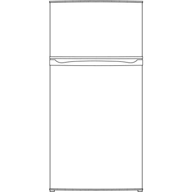 GE GPE12FGKWW ENERGY STAR® 11.6 cu. ft. Top-Freezer Refrigerator in White