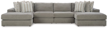 Avaliyah 4-Piece Double Chaise Sectional - Ash