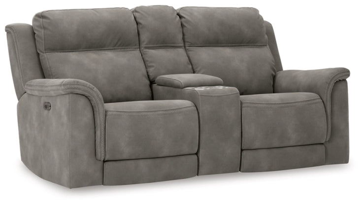 Next-Gen DuraPella Power Reclining Sofa, Loveseat, Chair Set in Slate