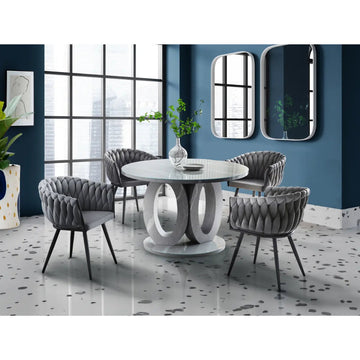 Skye Dining Set 5934 in Grey Mazin