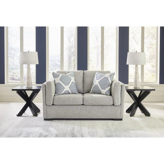 Ashley Evansley Loveseat in Pewter Signature Design by Ashley