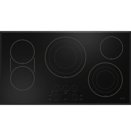 GE Cafe CEP90361TBB 36" Touch-Control Electric Cooktop in Black