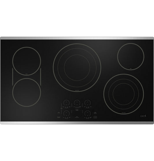 GE Cafe CEP90362TSS 36" Touch-Control Electric Cooktop in Stainless Steel