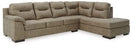 Maderla 2-Piece Sectional with RHF Chaise - Pebble